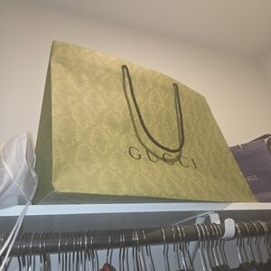 Gucci Olive Green Patterned Tote